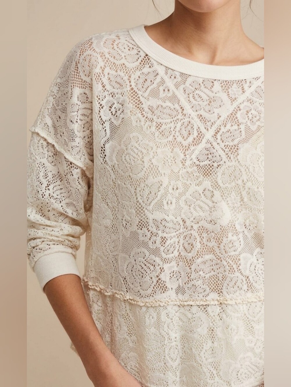 Free People "Continuous Highs" Lace Top